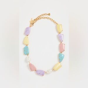 Lele Sadoughi Pearl and Pebble Collar